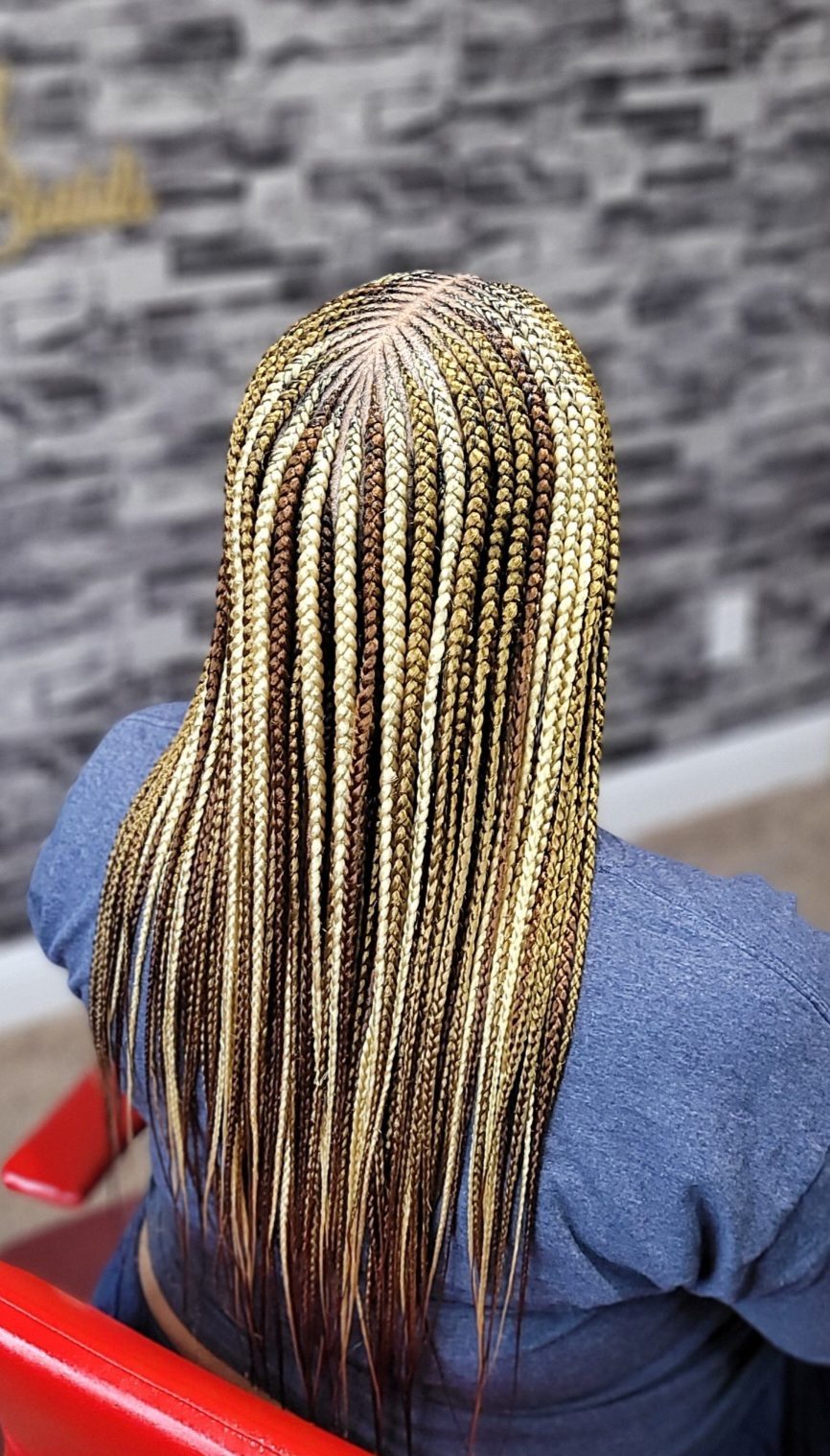 3 Layer Center Part Braids